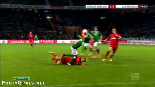 Werder Bremen 1-0 Bayer Leverkusen (Goal Santiago Garcia) 